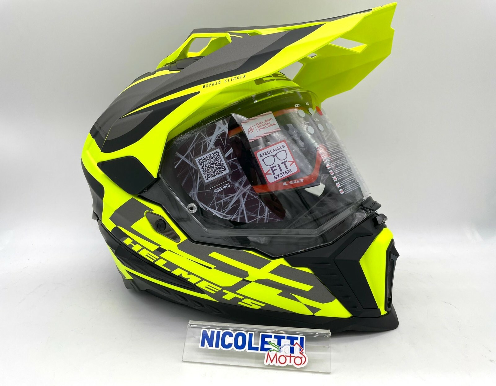 CASCO LS2 TURISMO MX701 EXPLORER MATT BLACK H-V YELLOW