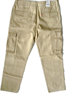 Levi s Men's Ace Cargo 0079 Relaxed Fit 31x30 British Khaki Non-Stretch NWT $70