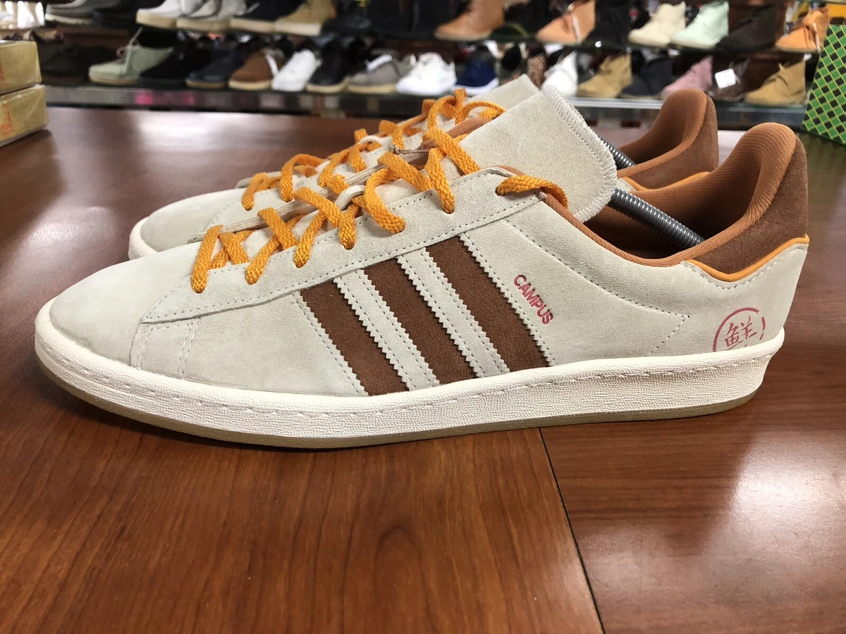 ADIDAS ORIGINALS CAMPUS 80S SHANGHAI CREAM WHITE AUBURN ORANGE GY4589  MENu0026#039;S 13 | eBay