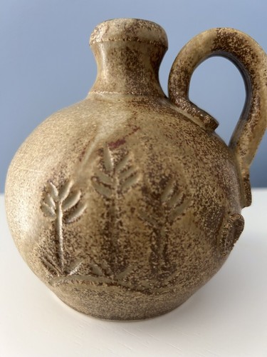 Vintage POTTERY Jug With Handle In Shades Of Browns By WALTER ABERSON! - Picture 3 of 13
