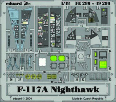 Eduard Accessories Fe286 - 1:48 F-117 Nighthawk - Ätzsatz - Neu