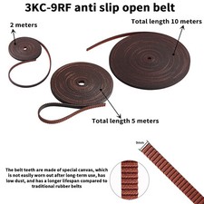9mm Anti-slip Rubber Split Synchronous Belt Canvas Teeth 3D Printer Accessories