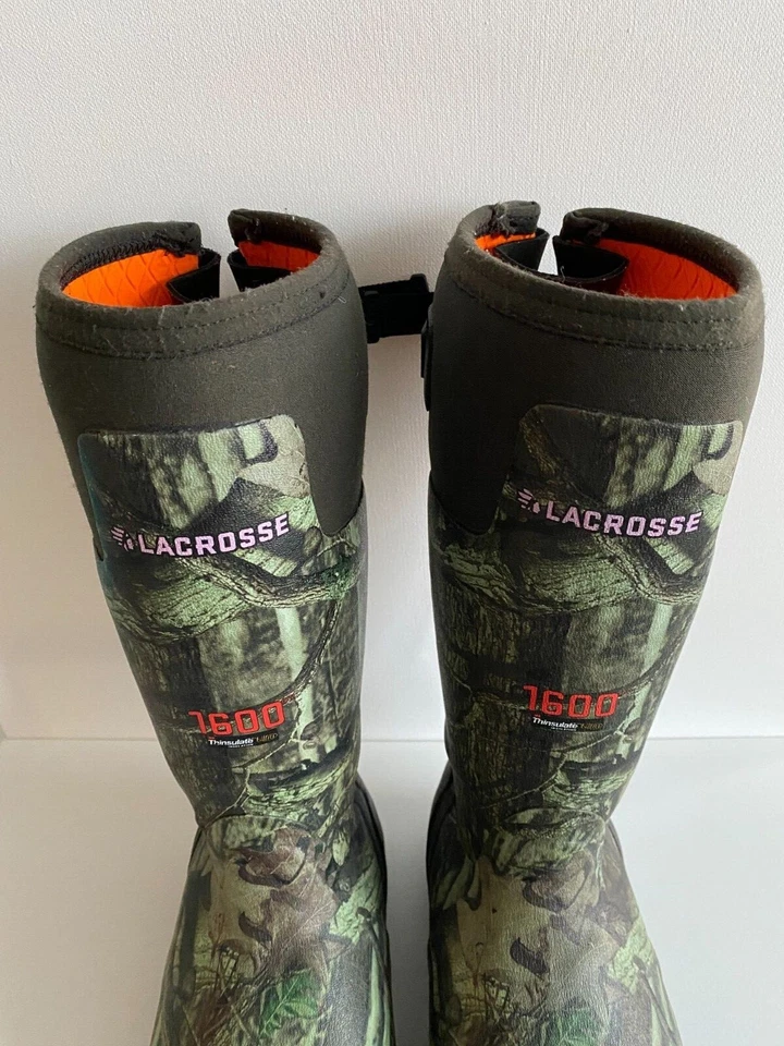 LaCrosse Womens Alphaburly Pro 15" Camo Hunting Boots 1600 Thinsulate Mossy Sz 5 - Image 3 of 4