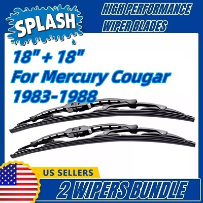 Wiper Blades 2-Pack Standard - fit 1983-1988 Mercury Cougar - 30180x2