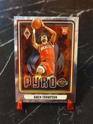 2023-24 Panini Phoenix Amen Thompson RC Pyro Insert Rockets 
