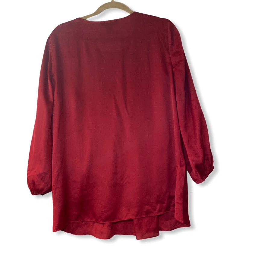 Blusa roja manga larga Kenneth Cole REACTION para mujer -N- Foto 4 de 4