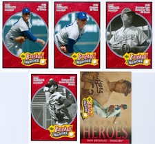 Lot of 5 Don Drysdale 2005 Upper Deck Baseball Heroes Red Trading Cards