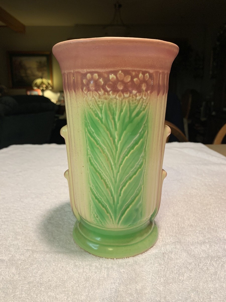 サマンサロビンソン花瓶 ROBINSON RANSBOTTOM VINTAGE ART POTTERY FLOWER VASE GREEN