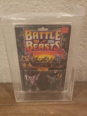 1987 BATTLE BEASTS Sledgehammer Elephant & Roaming Buffalo AFA 75 RARE SERIES 1
