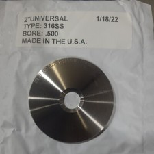 2 Universal Orifice Plate 316ss .500 bore. Ma...