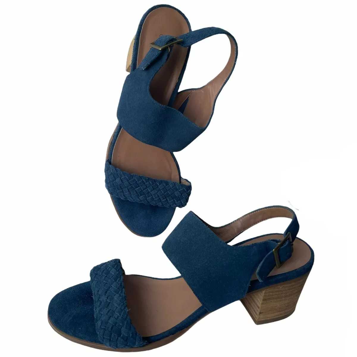 Teal block heel sandals cheap