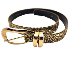 Belt Golden Sparkle 31" Glitter Party Wedding Prom Ribco USA