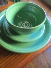 2019, FIESTA 3-Piece Meadow Bistro Coupe Set: Dinner/Salad Plates and Bowl, NWOT