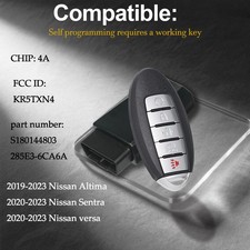 2 NEW SMART KEY FOR NISSAN ALTIMA 2019-2022 PROXIMITY REMOTE FOB