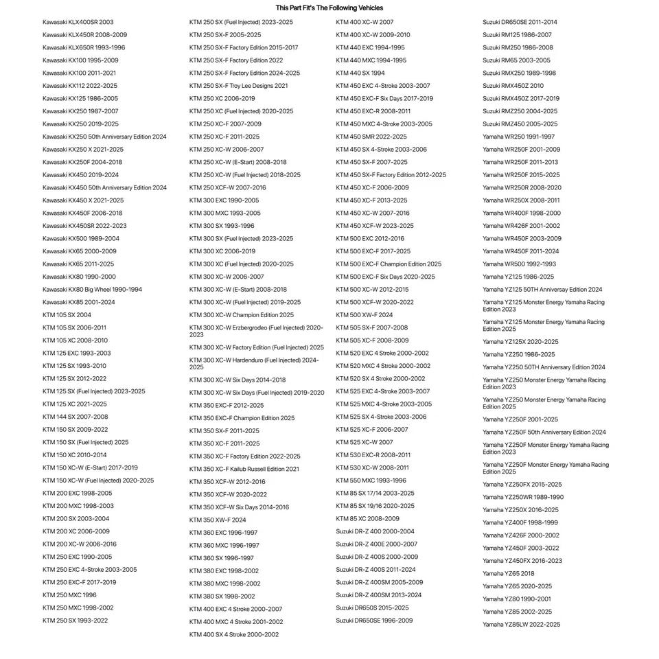 Calcetín de filtro de aire Tusk X-Large, paquete de 3 para Husqvarna WXC 125 1992, 1994, 1996-1997 Foto 4 de 4