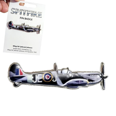 Spitfire Pin Anstecker Mk IX Cdr Johnnie Johnson Flugzeug U-Boot Mantel Tasche Schmuck