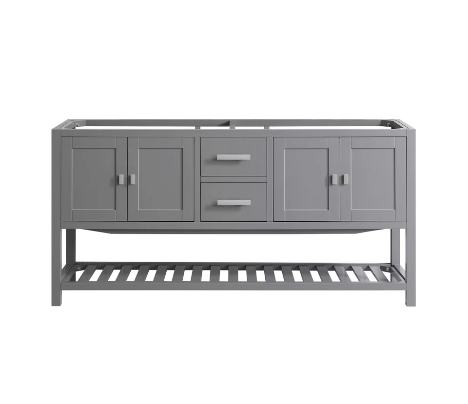Mueble base tocador de baño Design Element Monaco 72" gris sin tapa Foto 2 de 4