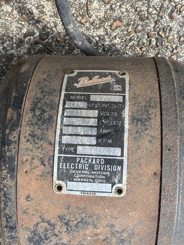 Packard Electric Motor-Vintage Motor That Is Tested And Works A1! RARE