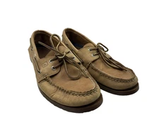 Sperry Mens Shoes Top Sider Light Brown 9M Leather Boat Preppy