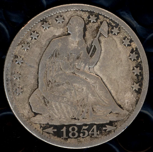 Photo of a 1854-P Seated Liberty Half Dollar from an eBay listing that sold on Jul 20, 2026