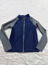 LL Bean Kids Size 8 Full Zip Lightweight Jacket Blue Gray Upf 50 Full Zip