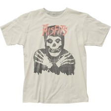The Misfits Classic Skull Mens T Shirt Music Classic Concert Band Tee Natural