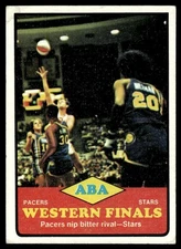 1973-74 Topps Basketball Pacers Stars ABA Western Finals #206 Card EX
