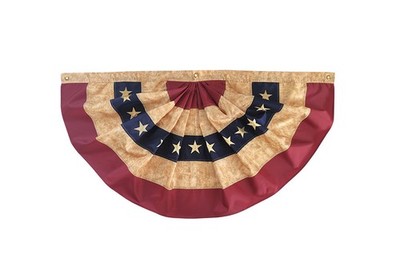 Briarwood Lane Tea Stained Patriotic Bunting 48'' x 24''