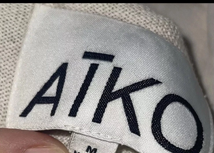 Blusa suéter AIKO couro e algodão e cashmere Anthropologie ModCloth Kwan M - Imagem 3 de 4