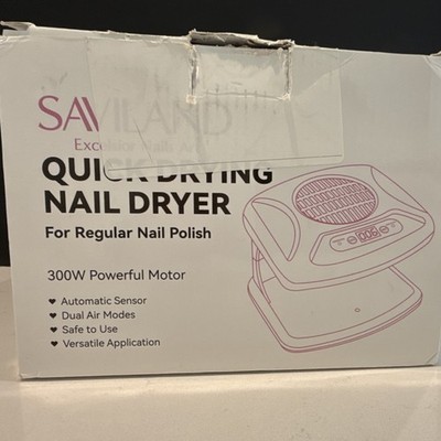 Saviland Quick Drying 300W Nail Dryer Automatic Sensor Dual Air Modes White