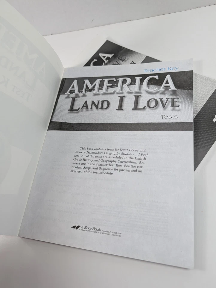 A Beka 8 History America Land I Love Teacher Quiz Key and Test Key abeka - Image 4 of 4