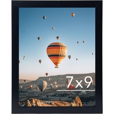 7X9 Picture Frame Black for Wall Hanging or Tabletop- Wall Mounting Horizontally