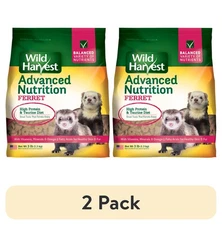 (2 pack) Wild Harvest Advanced Ferret Food, 3 Pounds High Protein Taurine
