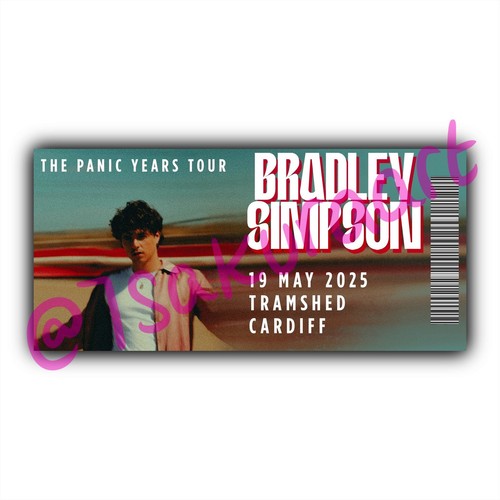 Bradley Simpson 2025 Tour Souvenir Tickets The Panic Years Tour Merch Gift - Picture 8 of 11