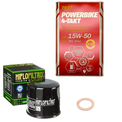 Hiflo ÖLfilter Set Mannol 15W50 4L FüR Triumph Speed Four 600 806LB Bj.2004-image