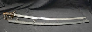 Original US Civil War M1840 Sword Saber Solingen German Marked & Scabbard
