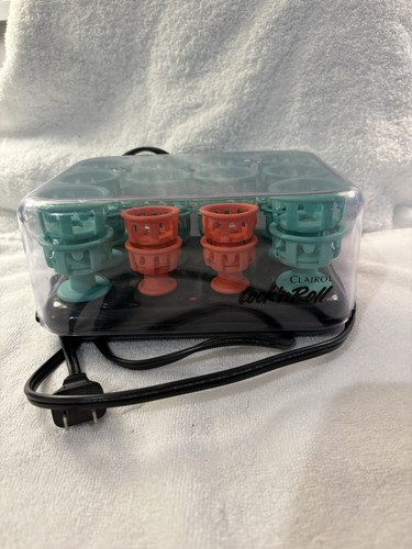 Clairol Lock N Roll Hot Hair Rollers Curlers Spoolies Model BT-1 WORKS Complete