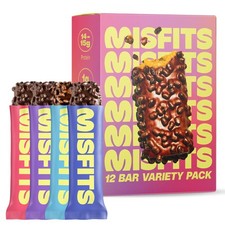 Protein Bar Variety Pack Nutrition Bars - 14-15g Protein, 1g Sugar, Plant-b...