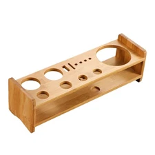 Wood Bartender Kit Holder Professional Drinkware Cocktail Shaker Tool Storage 