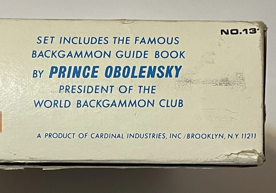 Vintage Backgammon Teacher Game by Cardinal No. 131 Prince Obolensky Book *Read - Image 3 of 3