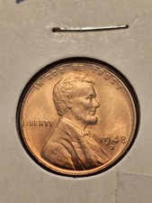 1948-D LINCOLN WHEAT CENT KM#132 GEM BRILLIANT RED UNCIRCULATED FREE SHIPPING 