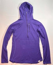 Patagonia Womens Capilene 4 Expedition Weight 1/4 Zip Hoody Polartec Purple S