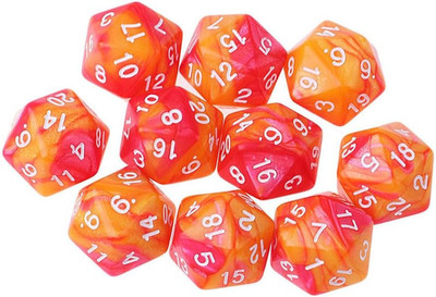 10 STÜCKE Polyedrische Würfel D20 Würfel Dice Spielwürfel for DND RPG Tischspiel