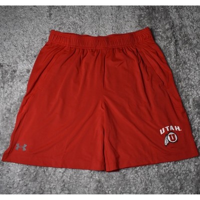 Under Armour Utah Utes UA Tech Vent Shorts Men's Size Large Red 6006831-602 NWT