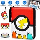 Trading Cards Album Folder 400 Pockets Card Binder Holder Game Card Sleeves Red