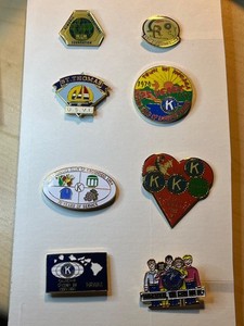 Kiwanis International Lapel Pins Lot of 8