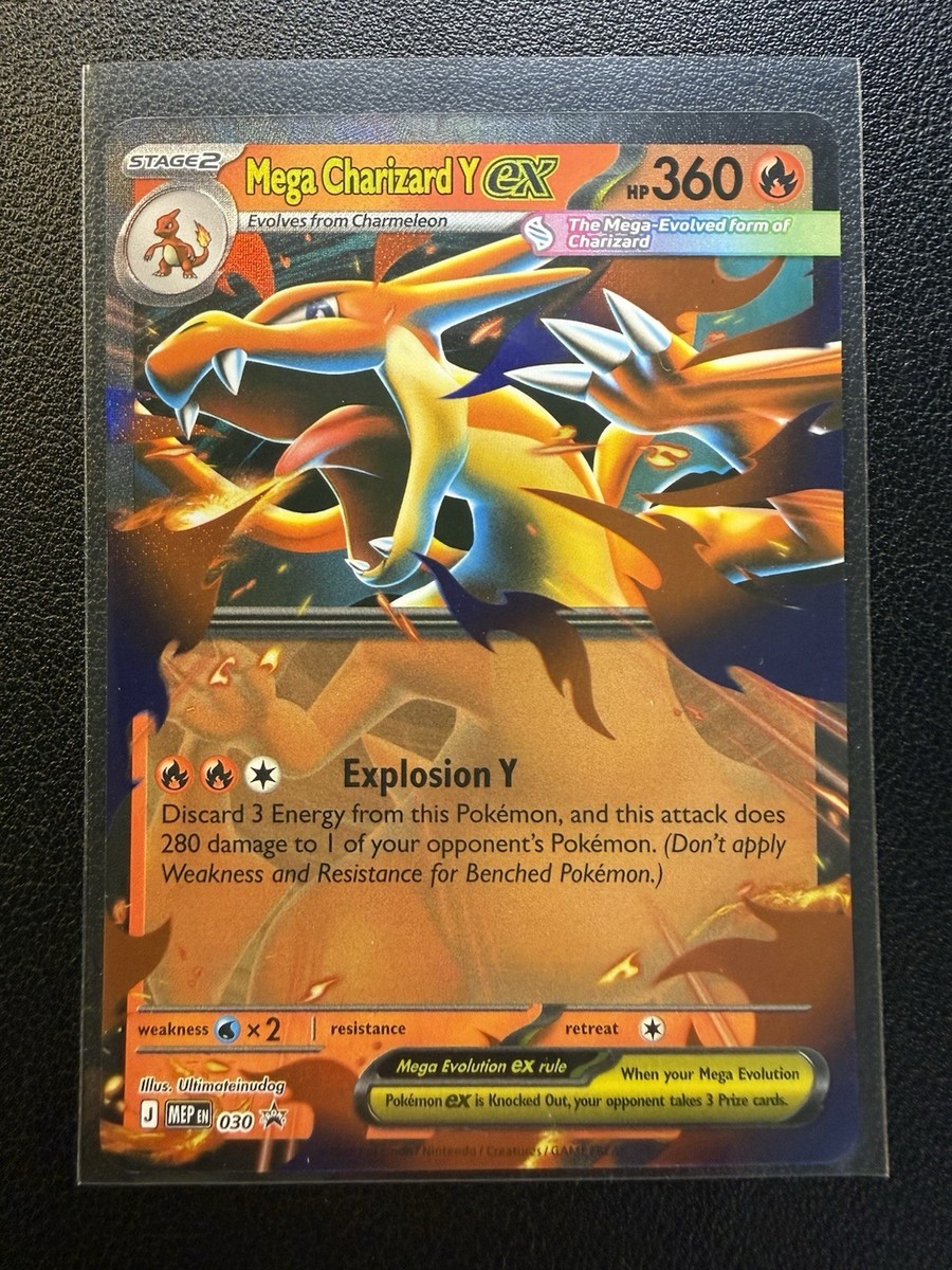 Mega Charizard Y ex Black Star Promo 030 Pokemon Mega Evolution NM