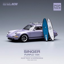 Pop Race Singer Porsche 911 (964) Purple W/ Surfboard Sealed
