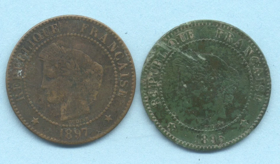 2 CENTIMES 1895 + 1897 A Cérès - Photo 2/2