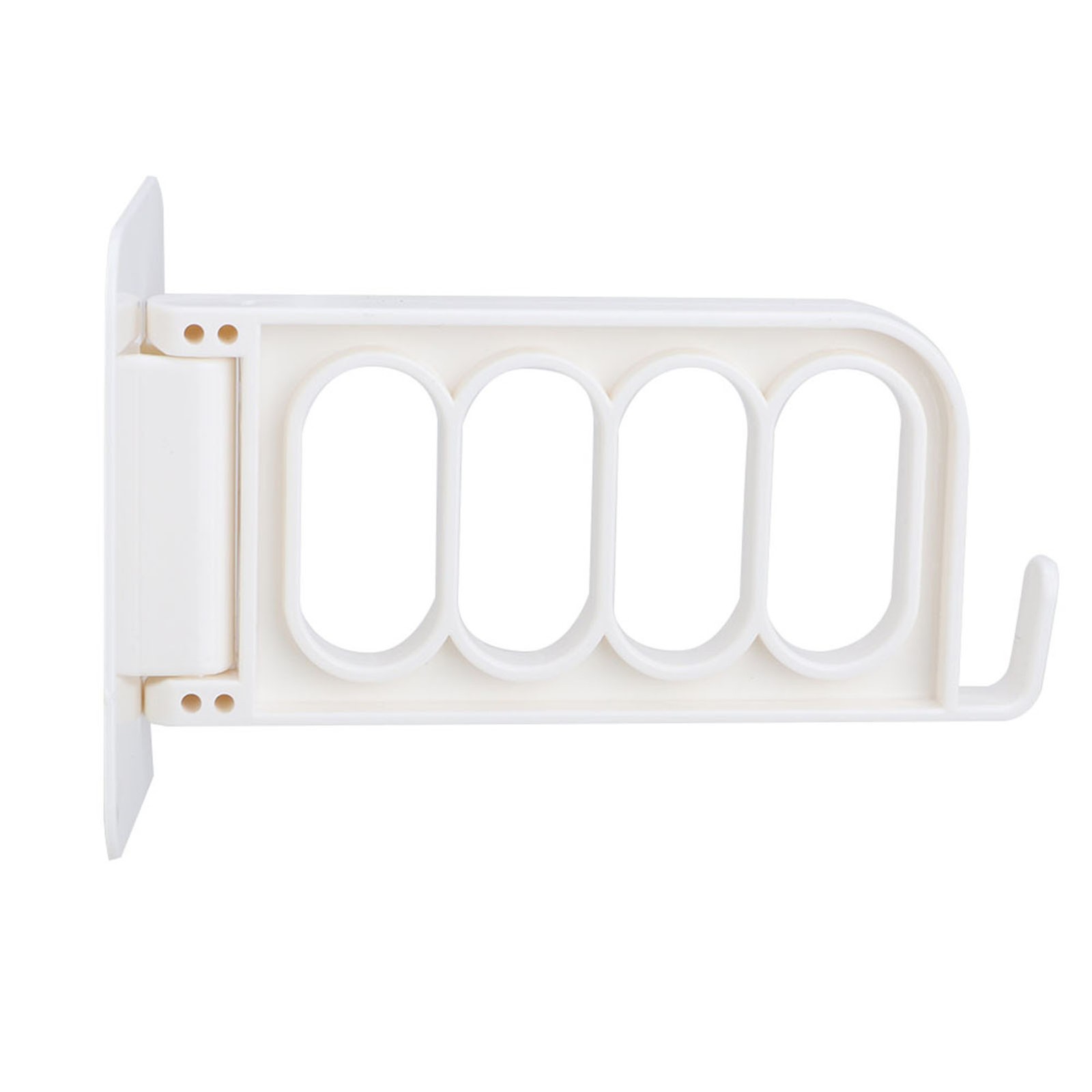 4Hole Laundry Rack Traceless Adhesive Wall Mounted Clothes Dryer For Home PVC Be
